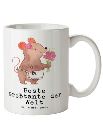 Mr. & Mrs. Panda Keramikbecher Maus Beste Großtante der Welt mit... in Weiß