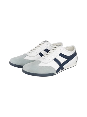 DreiMaster Maritim Sneakers Aus Leder in Weiss Marine