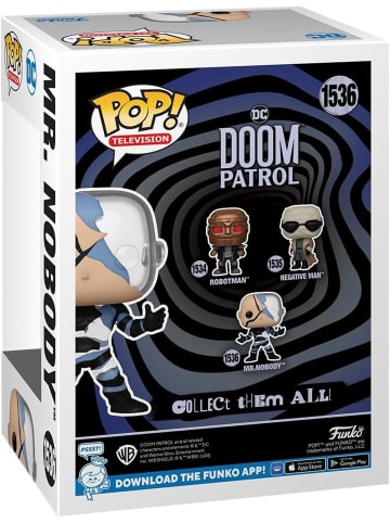 Funko Pop Doom Patrol Mr. Nobody Leuchtet Im Dunkeln Vinyl-Sammelfigur