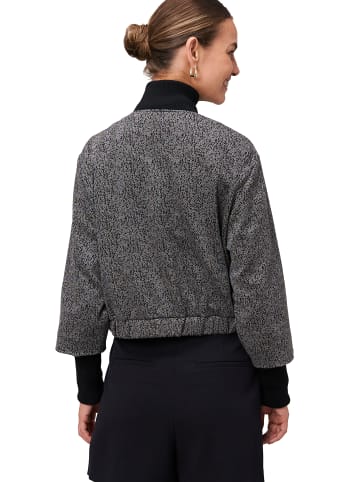 Zero  Jacke Fischgrät mit Stehkragen in BlackCream