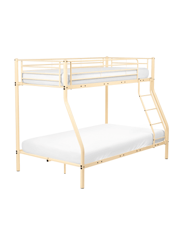 Beliani Hochbett CHADURIE in Beige - (W) 126 x (H) 160 x (L) 210 cm