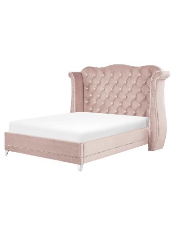 Beliani 2-tlg Doppelbett AYETTE in Rosa