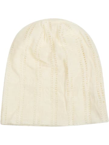 styleBREAKER Feinstrick Beanie Mütze in Creme