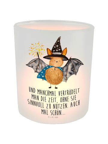 Mr. & Mrs. Panda Teelichthalter Fledermaus Zauberer mit Spruch in Transparent