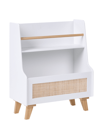 Beliani Bücherregal JACKIT in Weiß/Braun - (W) 60 x (H) 72 x (L) 30 cm