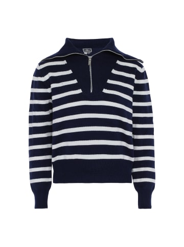 DreiMaster Maritim Damen Pullover Mit Streifen in DUNKELMARINE WOLLWEISSER STREIFEN