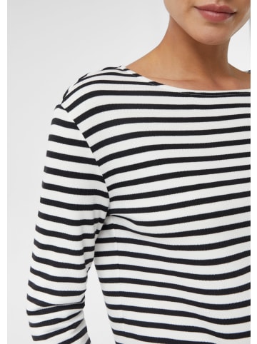 comma CI Sweatshirt langarm in Weiß-schwarz