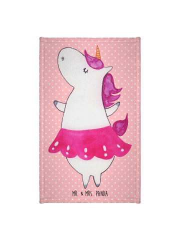 Mr. & Mrs. Panda Gästehandtücher Einhorn Ballerina ohne Spruch in Rot Pastell