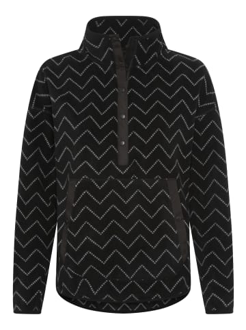 Polarino Fleecepullover in schwarz-grau