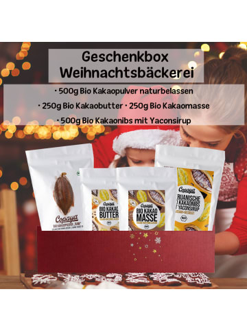 Granar Geschenkbox "Weihnachtsbäckerei" - Bio Kakaoprodukte zum Backen und Geniessen