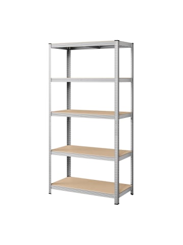 SONGMICS Schwerlastregal Cozory in Silbern - (B)100 x (H)200 x (T)50 cm