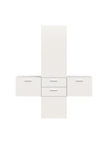 ebuy24 Garderobenmöbel Vaga (3-teilig) Weiß 156 x 36 cm