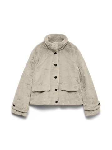 Vero Moda Kunstfell Jacke in Oatmeal