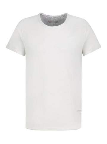 Sublevel Schlichtes Kurzarmshirt Rundhals Modern Zeitlos in Weiß-3