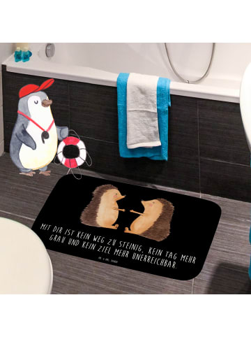 Mr. & Mrs. Panda Duschvorleger Igel Liebe mit Spruch in Schwarz