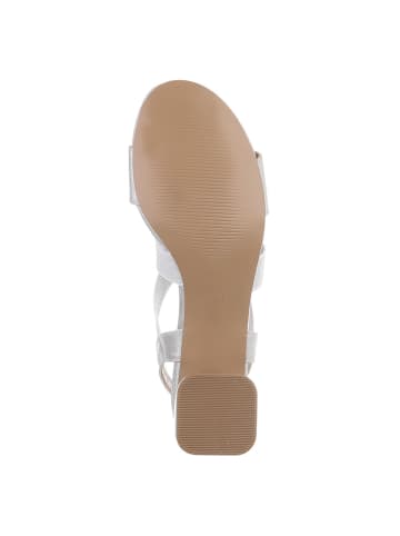 Ital-Design High-Heel Sandalette in Silber