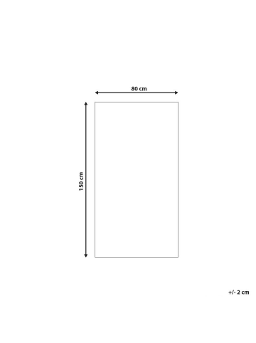 Beliani Kurzflor PIRLI in Beige - (W) 80 x (H) 1.2 x (L) 150 cm