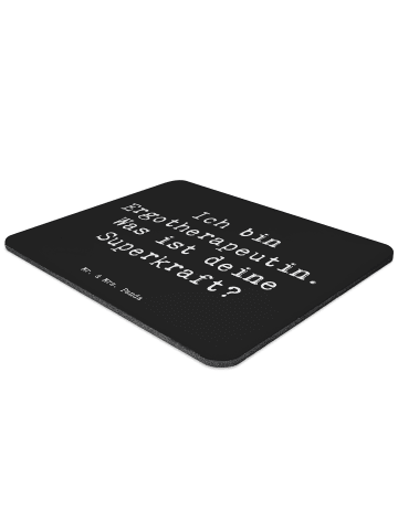Mr. & Mrs. Panda Mousepad Spruch Super Ergotherapeutin mit Spruch in Schwarz