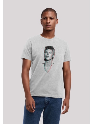 F4NT4STIC T-Shirt TV Times Pop Star David Bowie Portrait 1977 in grau meliert