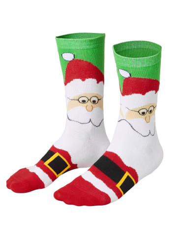 tectake Flauschsocken, Socken für die Weihnachtszeit in klassischen Farben