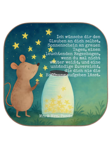 Mr. & Mrs. Panda Untersetzer für Gläser Maus Sterne Design mit S... in Weiß