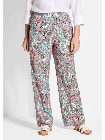GOLDNER Druckhose VERA in rosé / gemustert