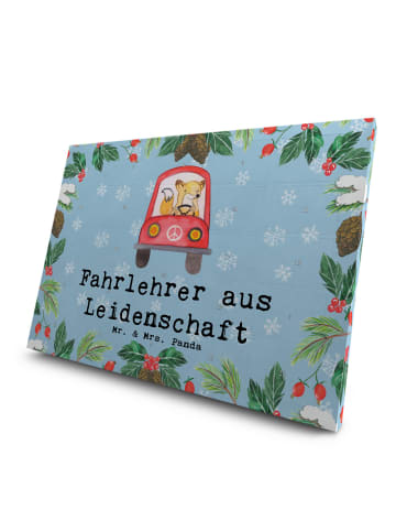 Mr. & Mrs. Panda Adventskalender Fahrlehrer Leidenschaft mit Spruch in Eisblau