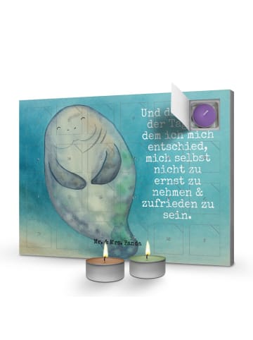 Mr. & Mrs. Panda Adventskalender Seekuh Happy Design mit Spruch in Weiß