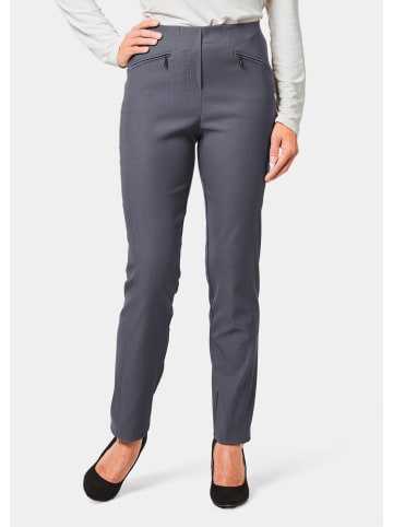 GOLDNER Elegante Stretchhose mit Schlupfbund in graphit