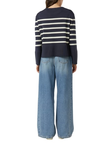 comma Pullover in marine ecru - 0003