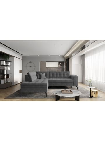 MF Design Lenny Recamiere Links in Charcoal -  (L) 210 x (B) 260 x (H) 93 cm