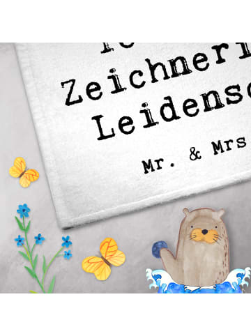 Mr. & Mrs. Panda Handtuch Klein Technische Zeichnerin Leidenscha... in Weiß