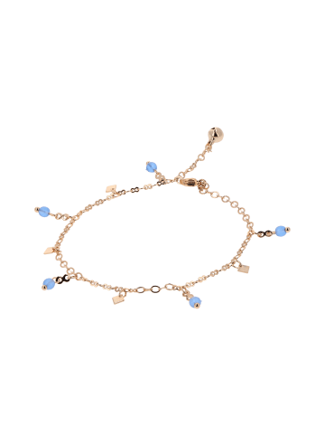 gaya Women Anklet in Rose Gold Blue