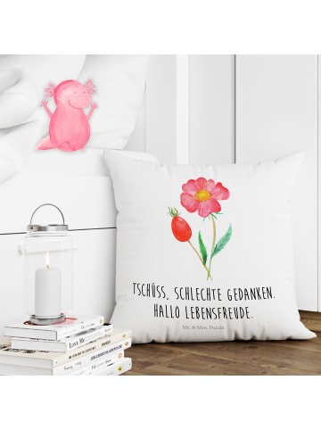 Mr. & Mrs. Panda Sofa Kissen Blume HageRundunge mit Spruch in Weiß