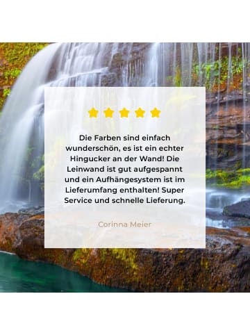 MuchoWow Leinwand bilder Sonniger Wasserfall (BxH)