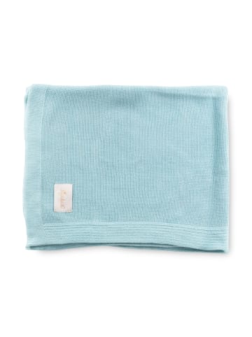 Sigikid Strickdecke Knitted Love Babydecke in hellblau