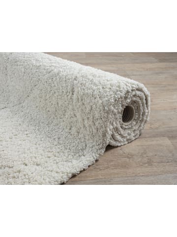 KADIMA DESIGN Teppich Shaggy Berber weich wohnlich Wohnzimmer Schlafzimmer in Creme