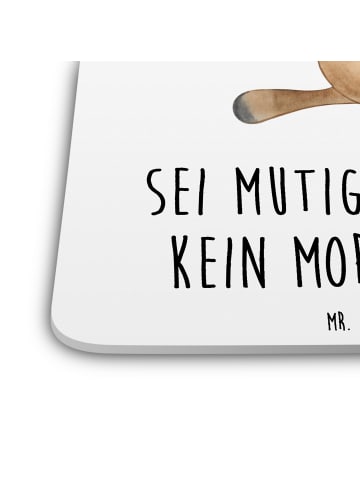Mr. & Mrs. Panda Untersetzer Schnabeltier Mut mit Spruch in Weiß