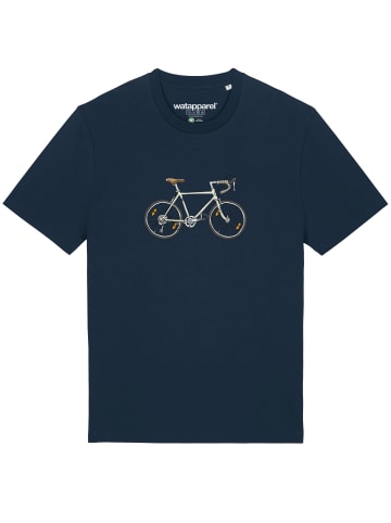 wat? Apparel T-Shirt Doodle Bike in Dunkelblau