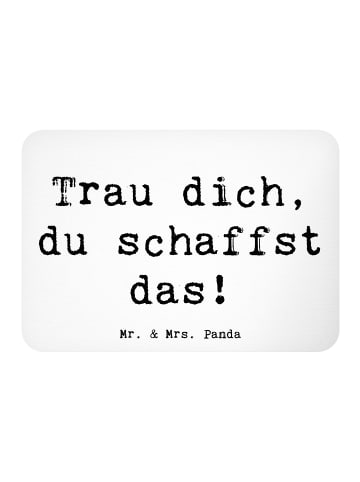Mr. & Mrs. Panda Kühlschrankmagnet Spruch Angst überwinden mit S... in Weiß