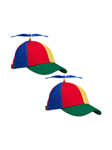 relaxdays 6 x Propeller Mütze in Bunt