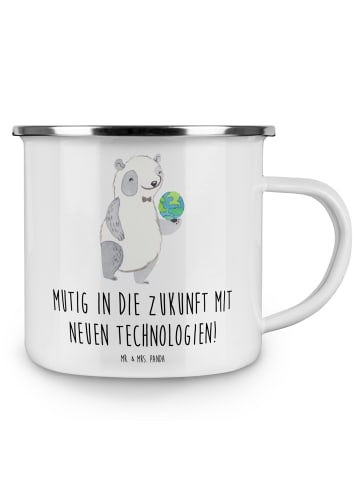 Mr. & Mrs. Panda Trinkbecher Neuen Technologien begegnen mit Spruch in Weiß