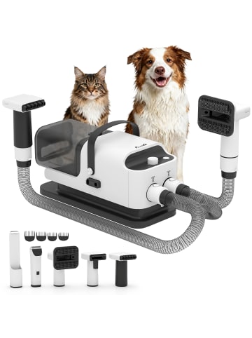 Pawhut Pfotentrimmer für Hunde 37,6L x 17,5B x 18,5H cm Weiß