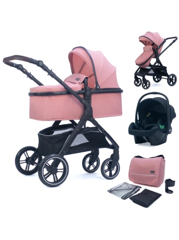 PIXINI Kombikinderwagen Nelio in Rosa