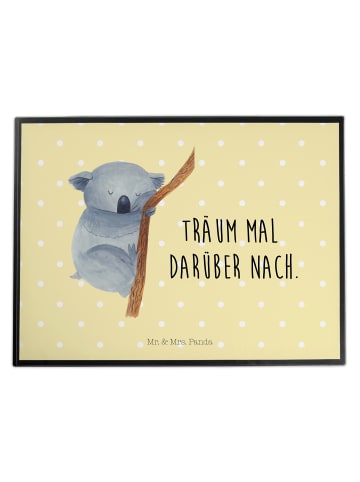 Mr. & Mrs. Panda Schreibtischunterlage Koalabär mit Spruch in Gelb Pastell
