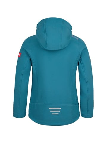 Trollkids Softshelljacke "Trollfjord" in Blaugrün/Violett