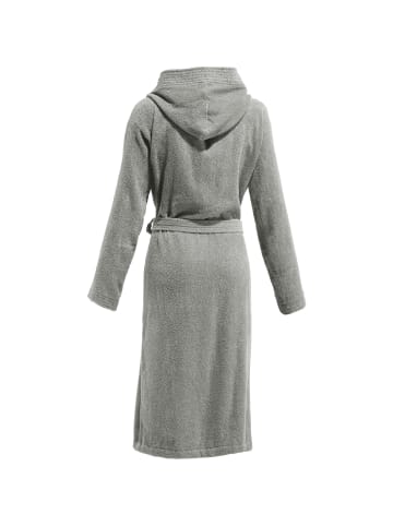 REDBEST Frottier Unisex-Bademantel mit Kapuze Chicago in grau