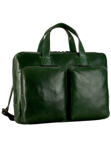 Leonhard Heyden Porto Aktentasche Leder 38 cm flaschengrün