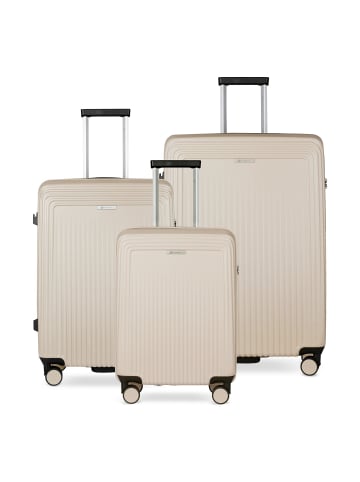 Bugatti Linea 4 Rollen Kofferset 3-teilig beige