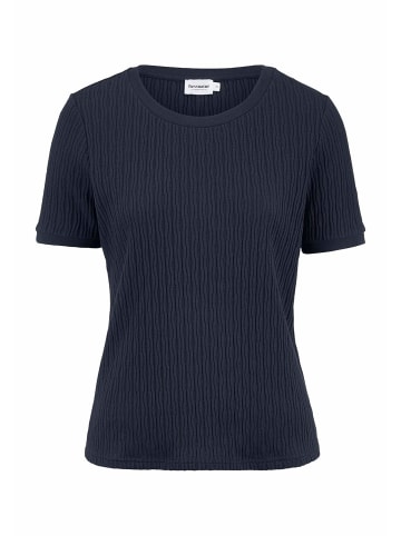 Hessnatur Hessnatur Pointelle T-Shirt Regular aus reiner Bio-Baumwolle in marine